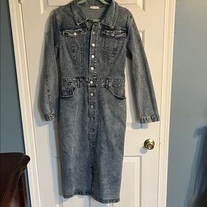 AndTheWhy Denim Shirt Dress